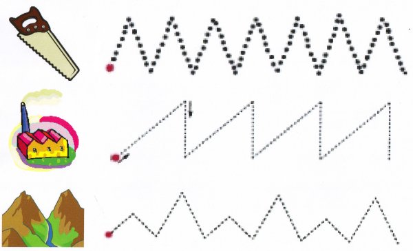 Пунктирные линии для детей 3- 4 лет