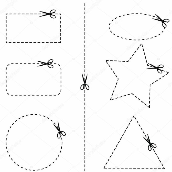 Тренажер для вырезания ножницами для детей