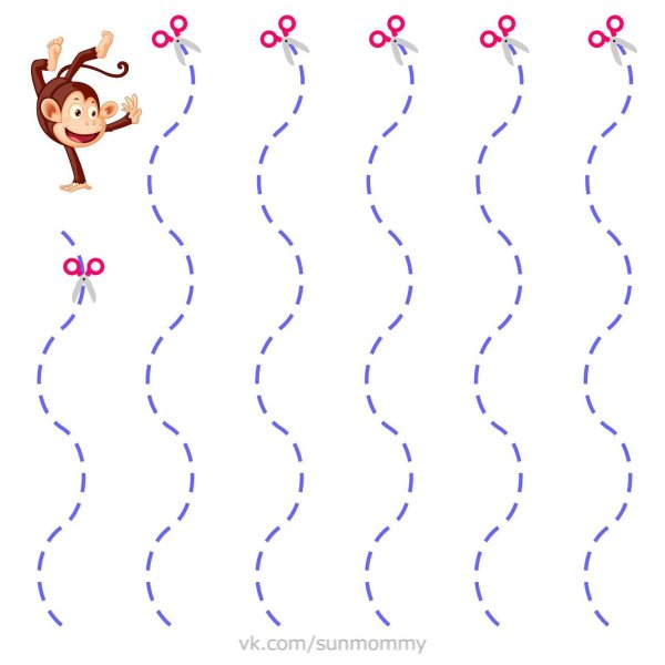 Линии для вырезания для детей