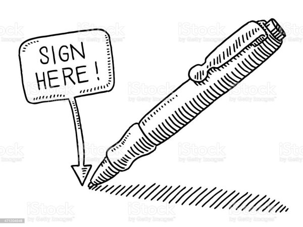 Шариковая ручка карикатуры