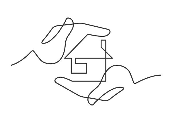 Дом одной линией