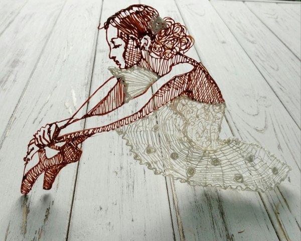 3d ручка балерина