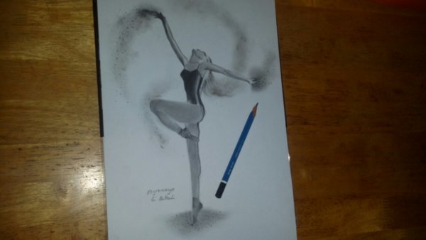 Балерина рисунок карандашом