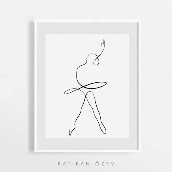 Балерина в скетчбук легко