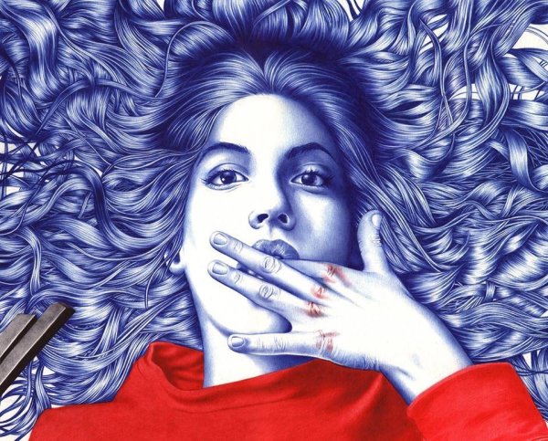 Рисование шариковой ручкой