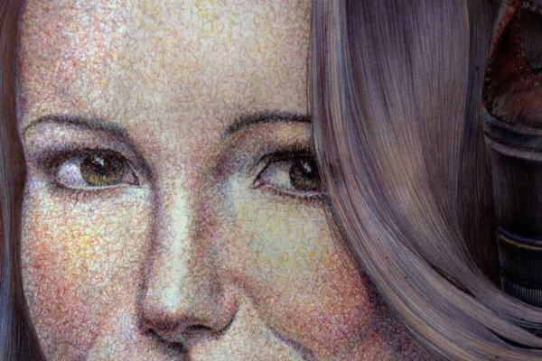 Портрет цветными ручками