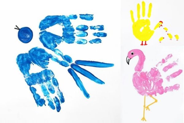 Рисование отпечатками ладошек