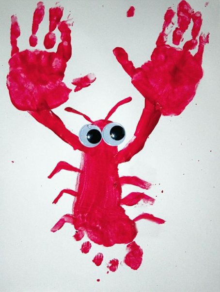 Рисование отпечатками рук