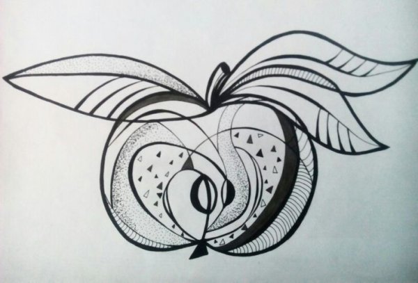 Стилизация яблока