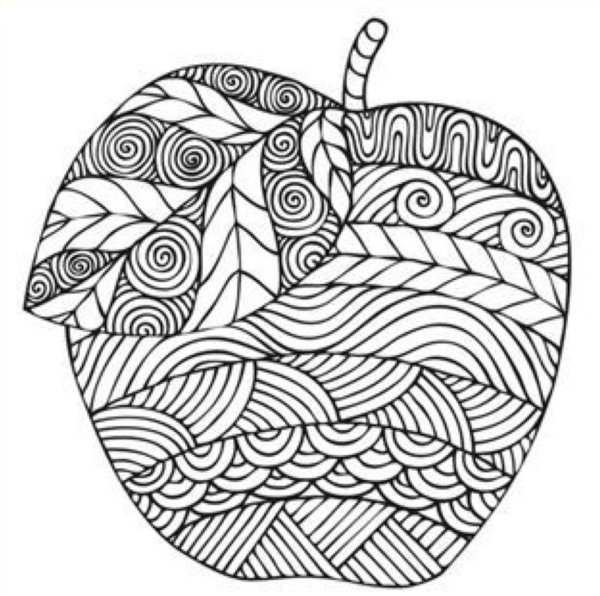 Натюрморт в графике фрукты