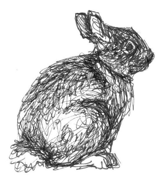 Кролик гелевой ручкой