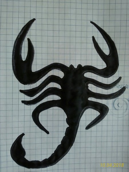 Скорпион маркером