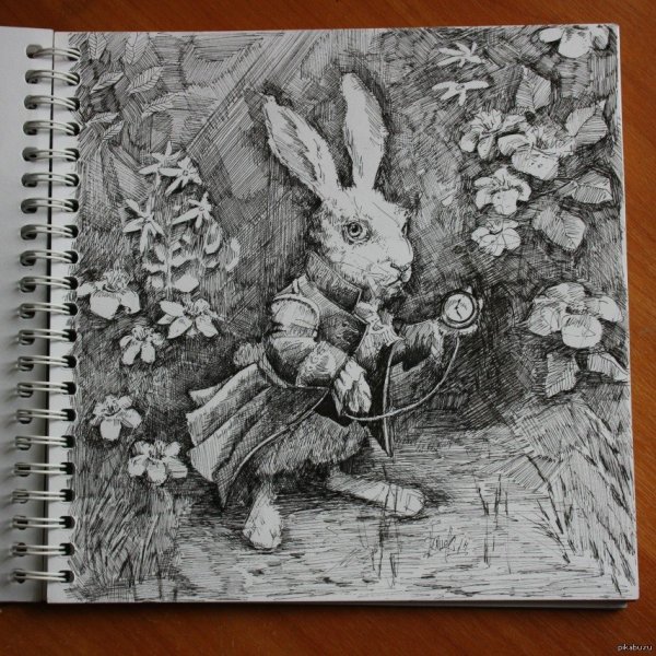 Кролик из Алисы Графика