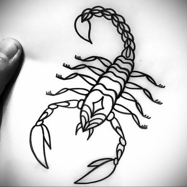 Тату Скорпион для девушек эскизы