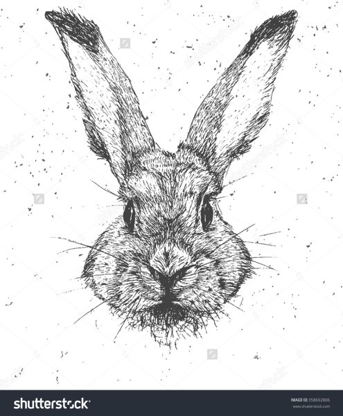 Кролики для декупажа черно белые