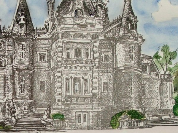 Замок гелевой ручкой