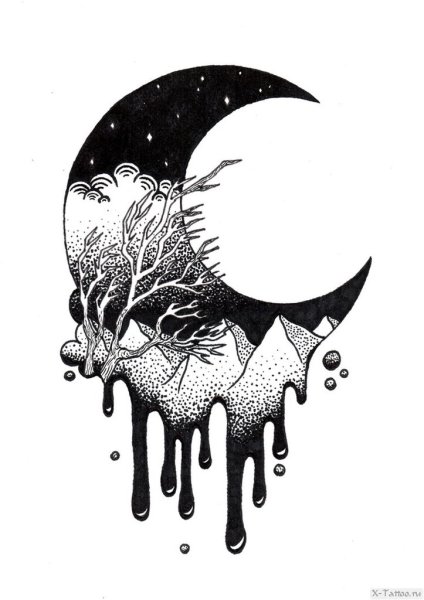 Полумесяц эскиз