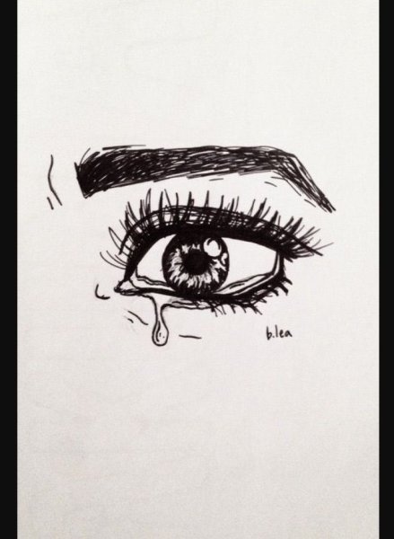 Глаз черной ручкой