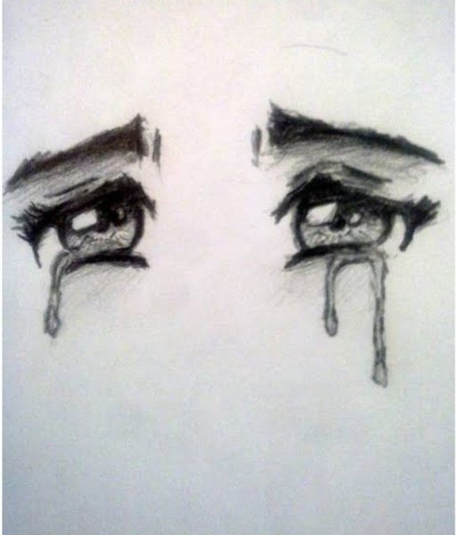 Рисунки карандашом грустные глаза
