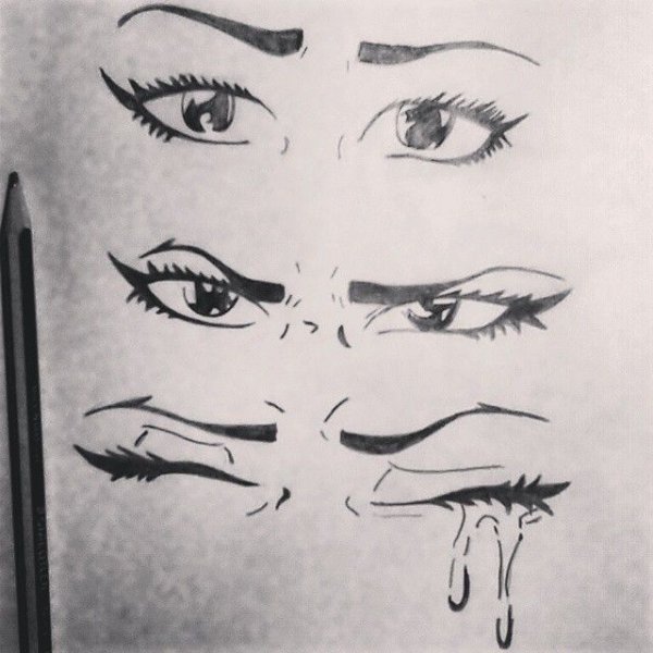 Нарисовать Плачущий глаз