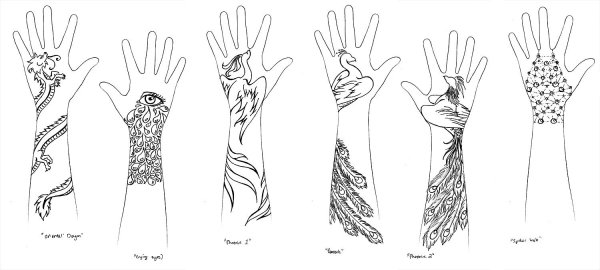 Эскизы на кисть