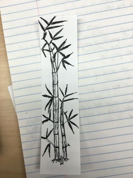 Бамбук гелевой ручкой