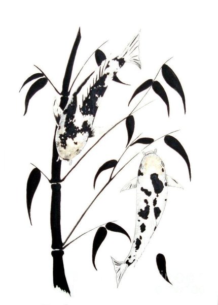 Суми-э японская живопись тушью Наоми Окамото