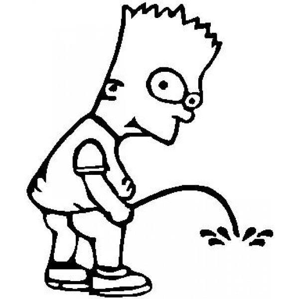 Барт симпсон чб
