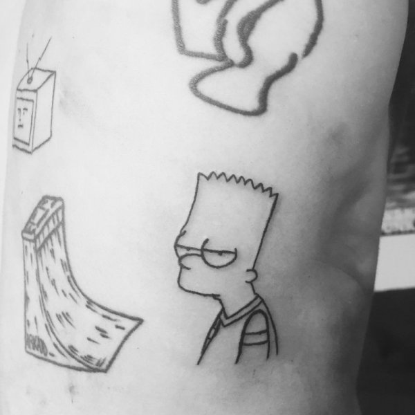 Барт симпсон тату