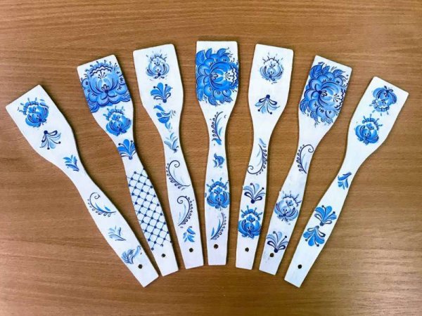 Лопатка деревянная с росписью