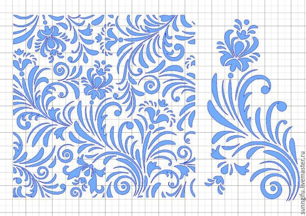 Трафарет "зимний узор"