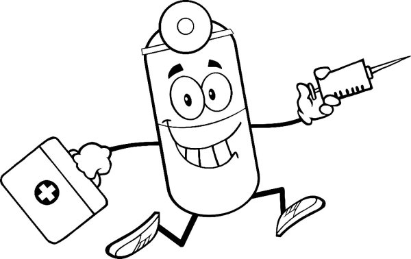 Веселая таблетка рисунок