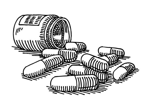 Таблетки черно белые