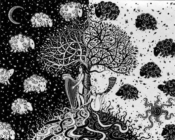 Фантастическое дерево Графика