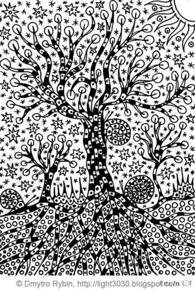 Фантастическое дерево в графике