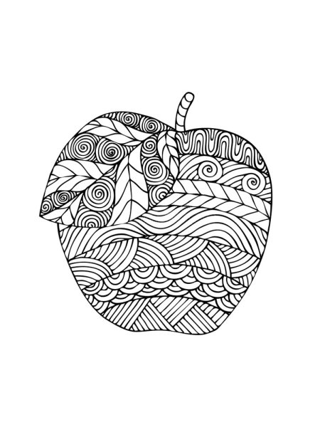 Дудлинг яблоко