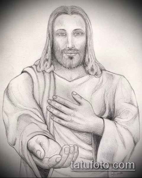 Иисус карандашом