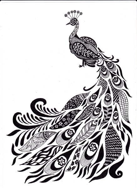 Дудлинг Павлин