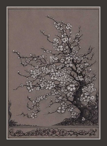 Ветка Сакуры гравюра