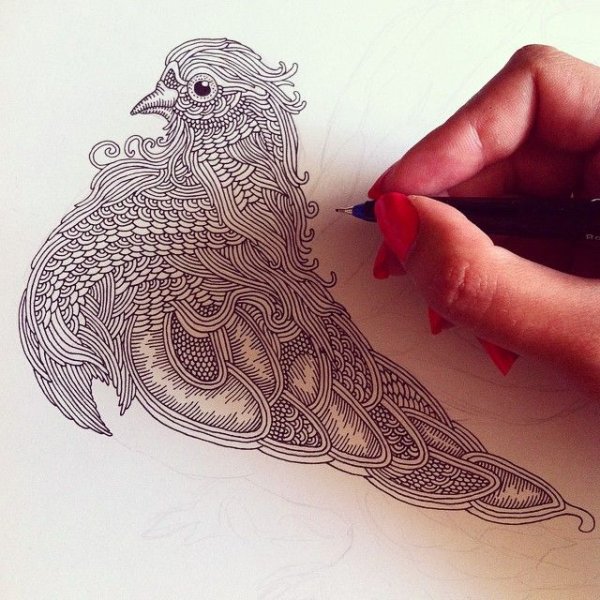 Живопись цветными карандашами