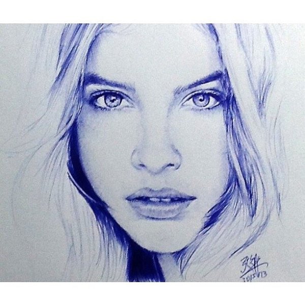 Портрет шариковой ручкой поэтапно для новичков