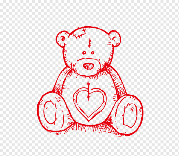 Мишка рисунок для срисовки