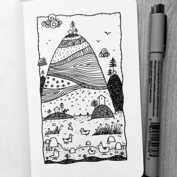 Маленькие рисунки для скетчбука легкие