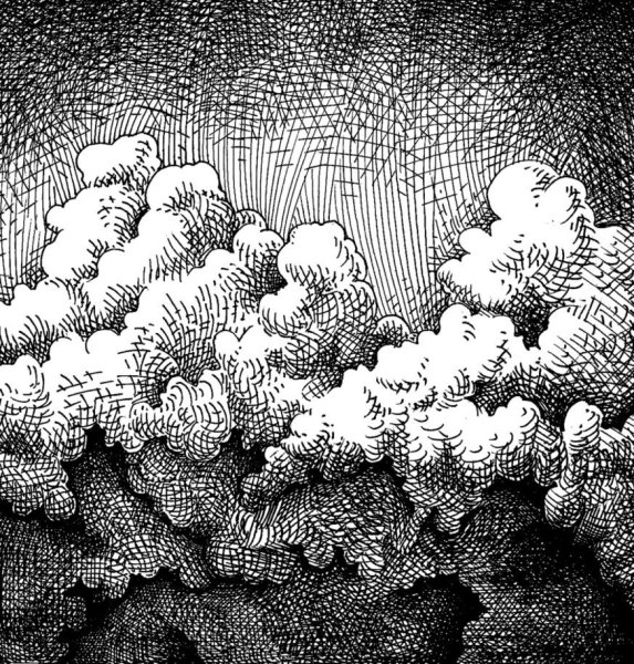 Тучи гравюра