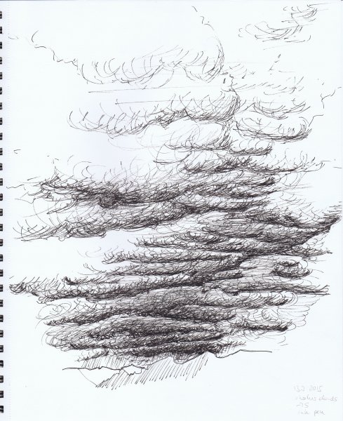 Облака тушью и пером