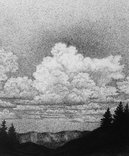 Облака гравюра