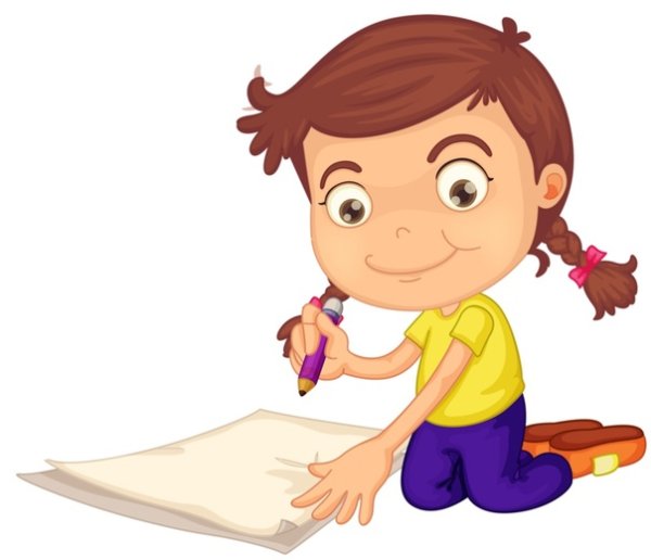 Ребенок пишет рисунок