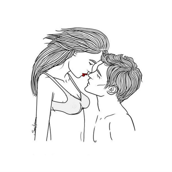 Рисунки для срисовки парочки