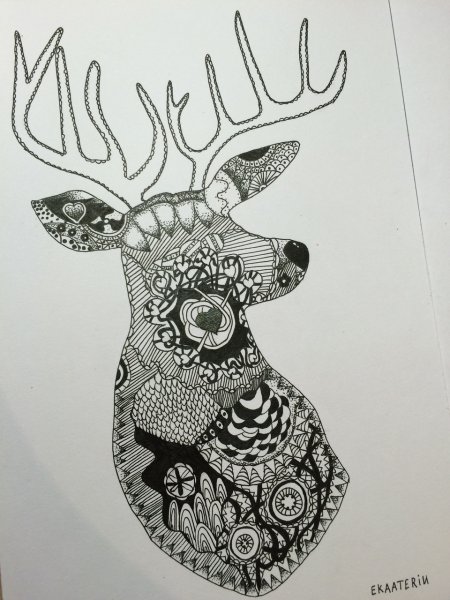 Олени для скетчбука