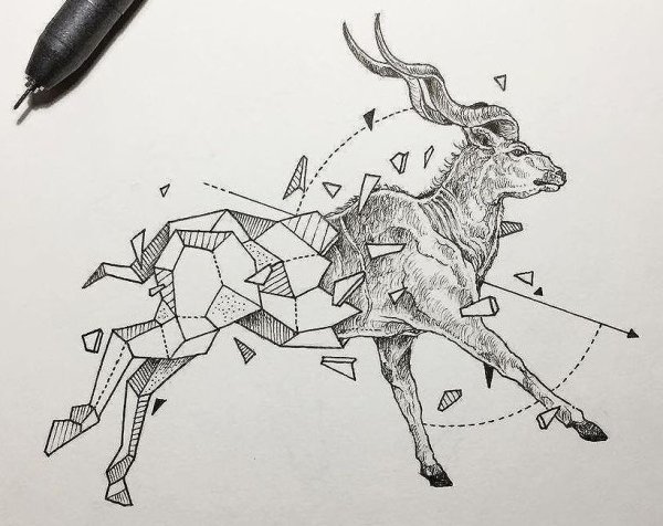 Kerby Rosanes геометрические животные Единорог